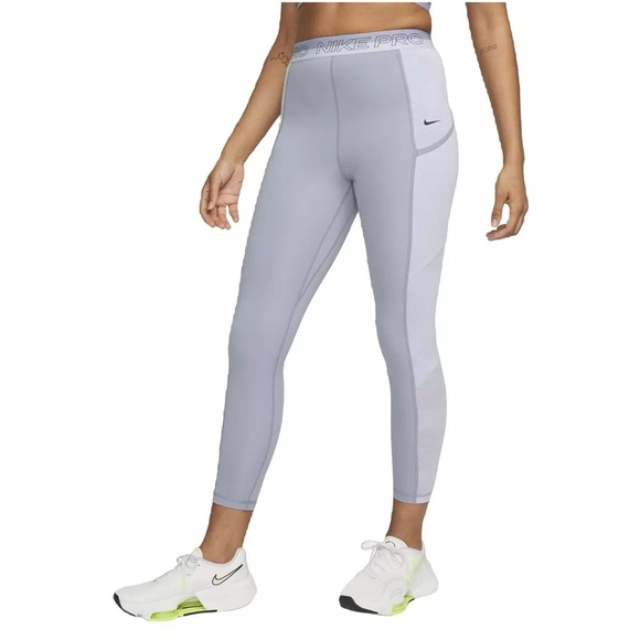 EUC Nike Pro High-Waisted 7/8 Training Leggings With Pockets - Indigo Haze - Picture 1 of 11